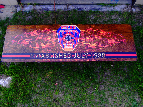Table of Fire, Milan Volunteer Fire Department Table Wrap.