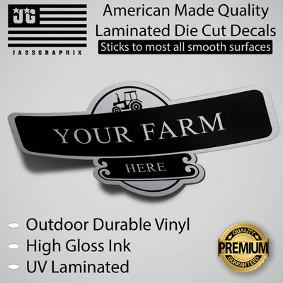 Personalized Farmer Decal Pack of 6 Stickers
