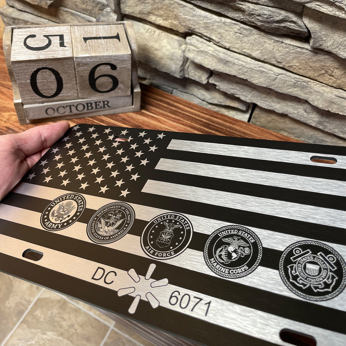 Personalized License Plate For Veterans