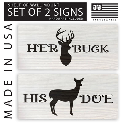 Her Buck and His Doe Set of two graphic