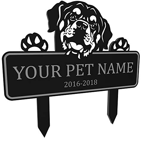 Dog Grave Marker Sign Rottweiler