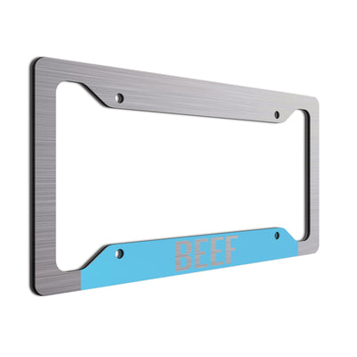 Beef License Plate Frame Baby Blue