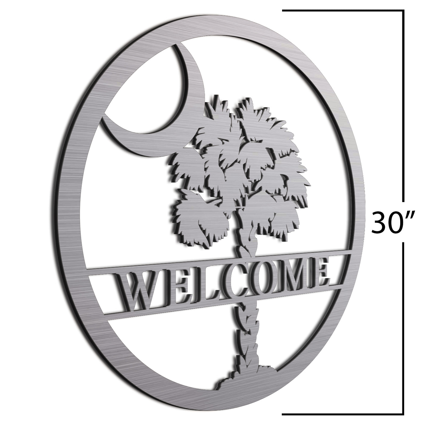 Palmetto Welcome Sign Brush 30 Inch