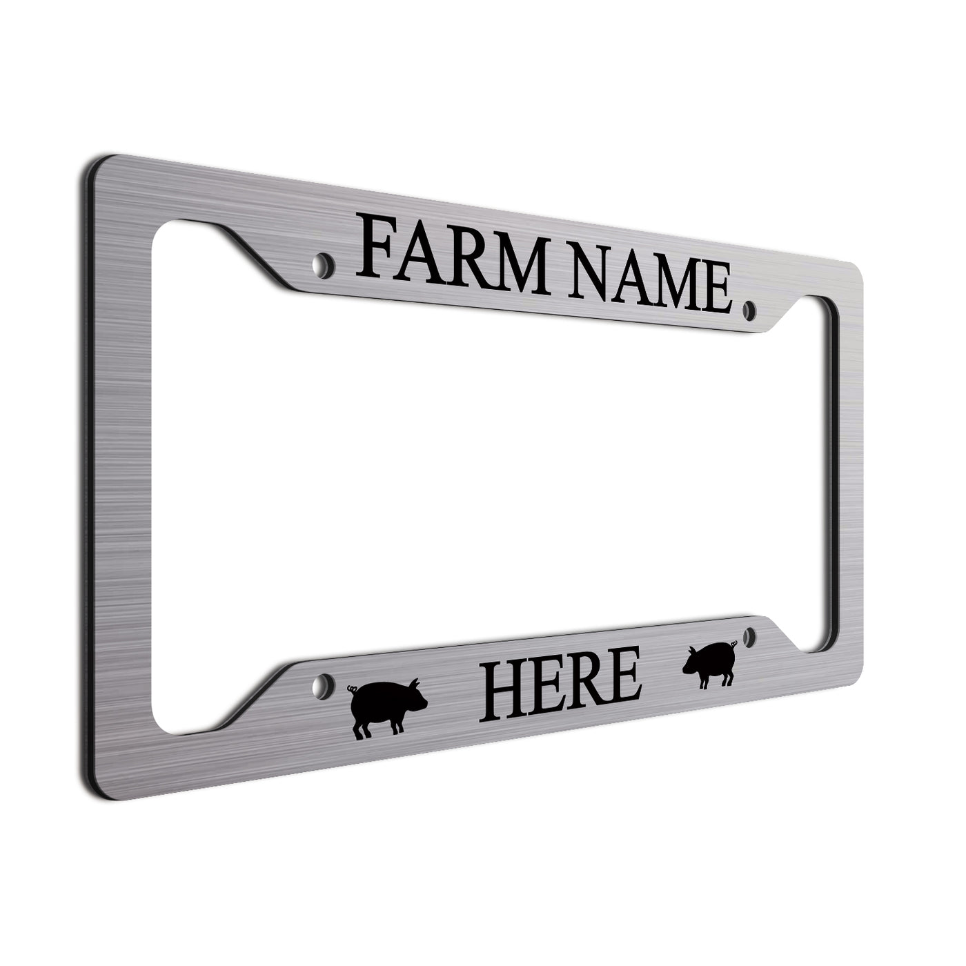 Brushed Frame with font and pigs in black