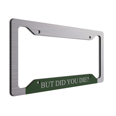 Brushed finish with silver text on dark green.