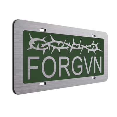 Forgiven Car Tag Dark Green
