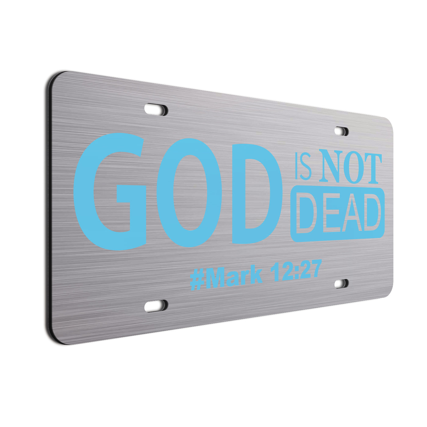  God Is Not Dead Car License Plate Baby Blue