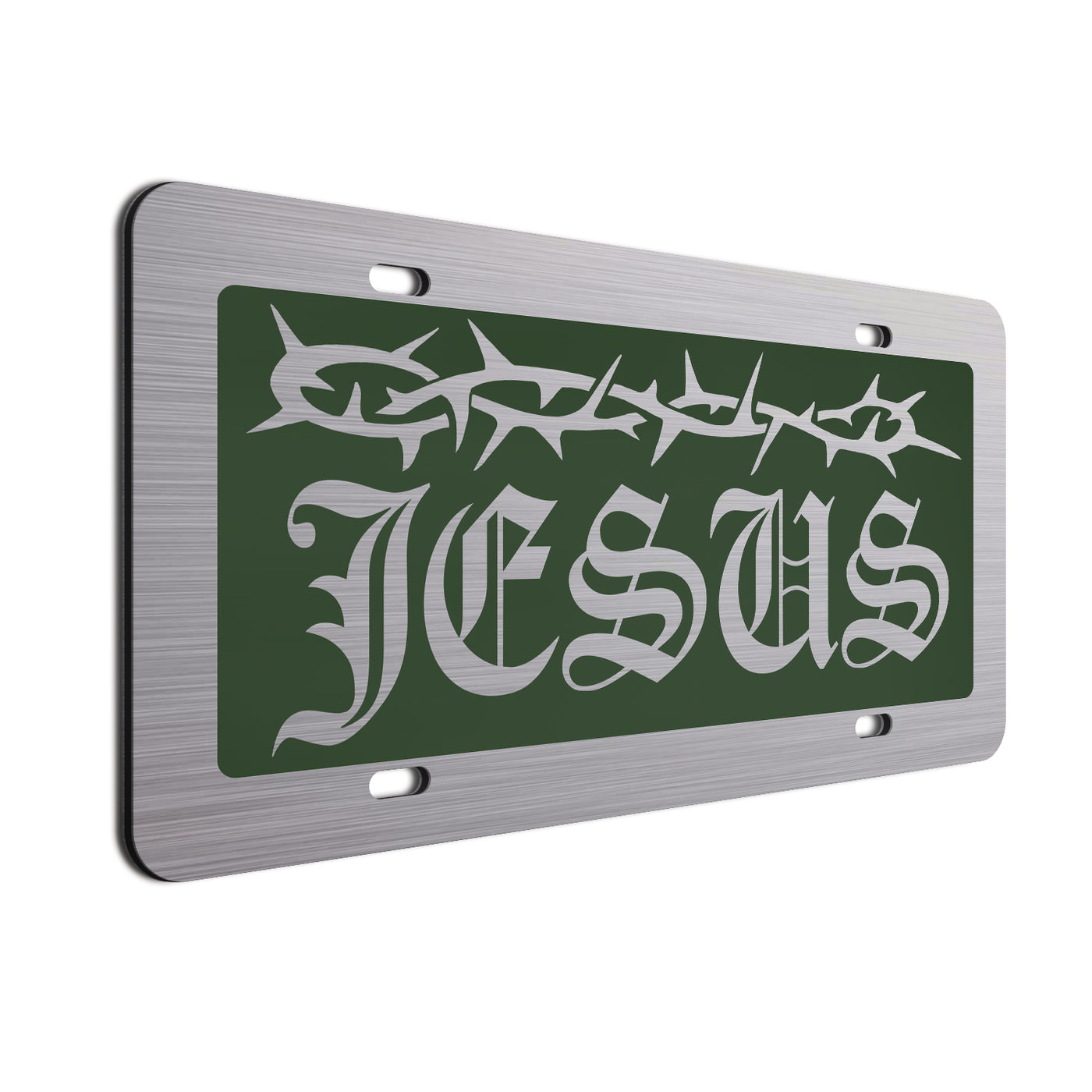  Jesus License Plate Navy