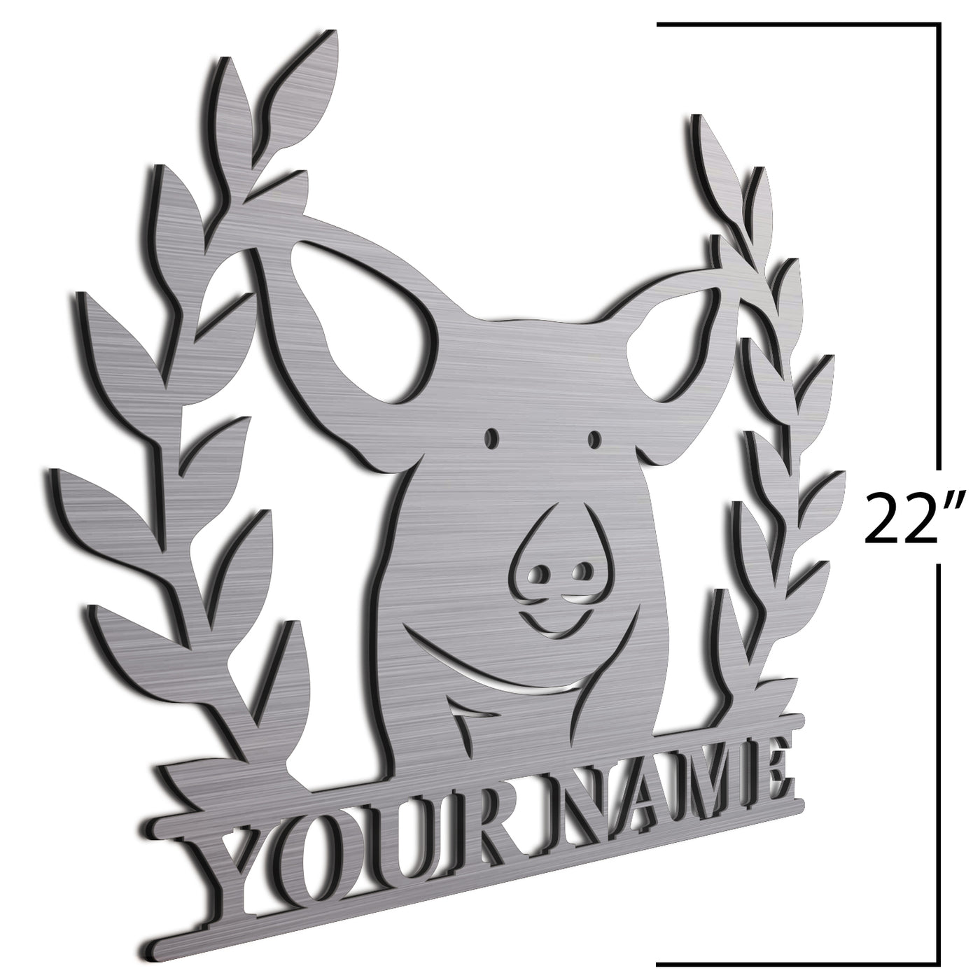 Brush Pig Sign 22 Inches