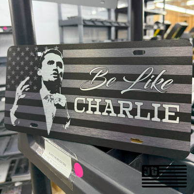 Charlie Kirk American Flag License Plate American Made Universal Fit