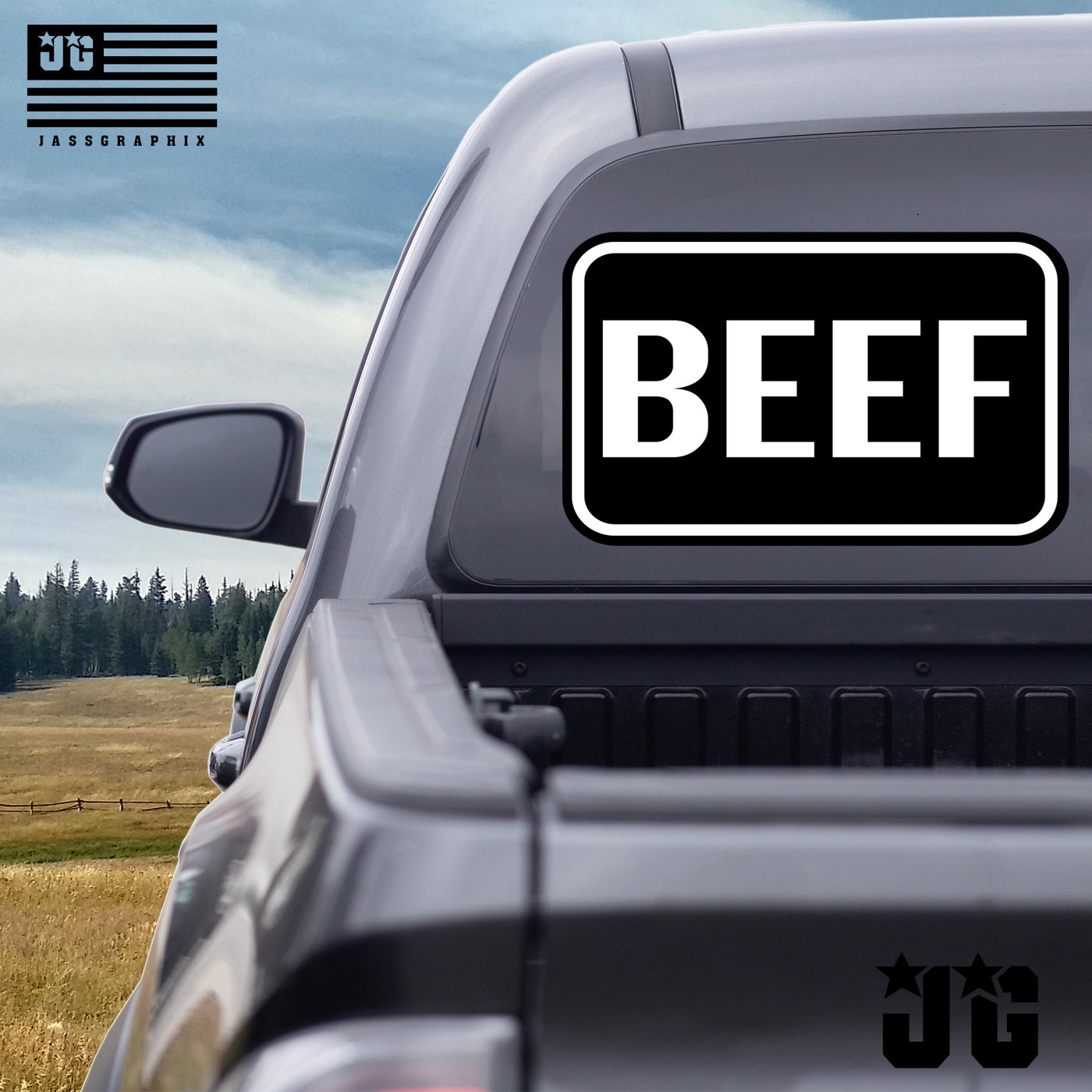 Beef Decal Pack of 4 Stickers