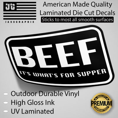 Beef It’s What’s Supper Decal Pack of 4 Stickers