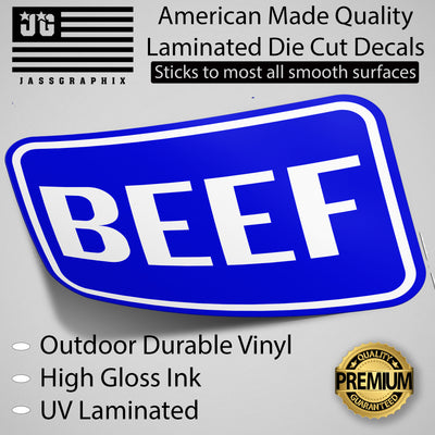 Beef Decal Pack of 4 Stickers