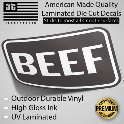 Beef Decal Pack of 4 Stickers