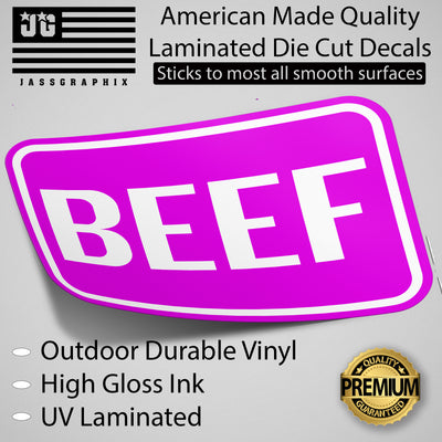 Beef Decal Pack of 4 Stickers