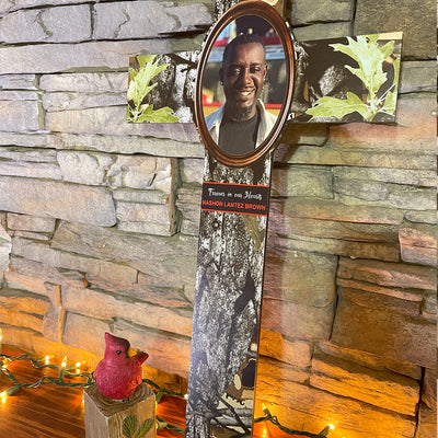 Memorial Cross with Custom Photo - Personalized Outdoor Grave Marker - Roadside Memorial Marker - Made in the USA
