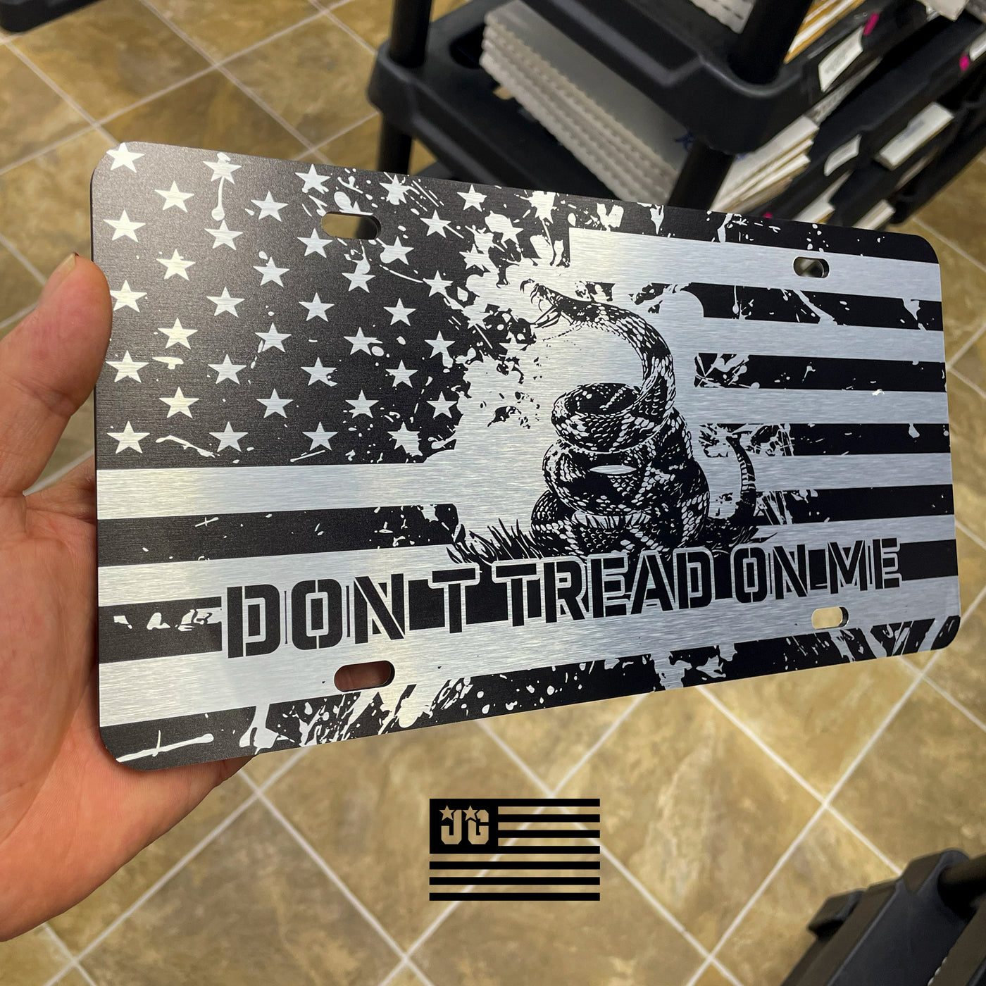 DONT THREAD ON ME BANDERA AMERICANA GADSDEN SERPIENTE ÁGUILA Metal