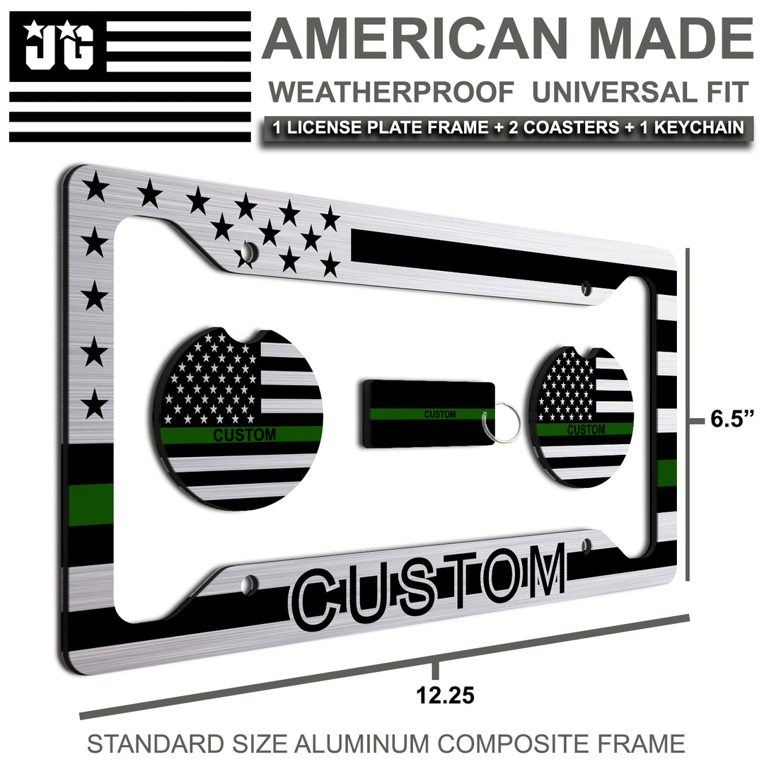 2 Pack American Flag License Plate Frame Holder, Universal - View #8