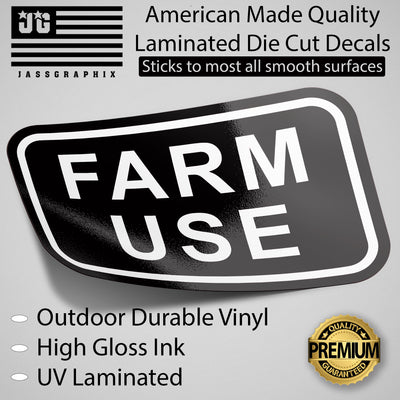 Farm Use Decal Pack of 4 Stickers
