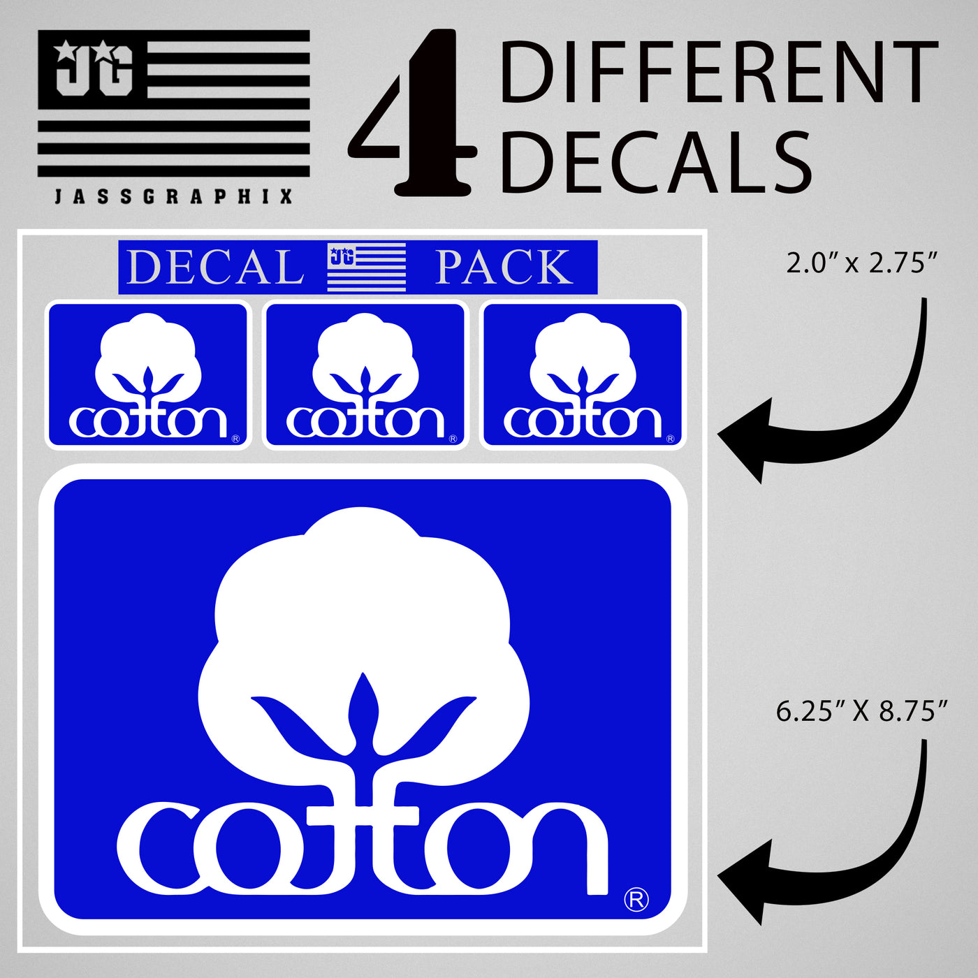 Cotton Decal Blue 
