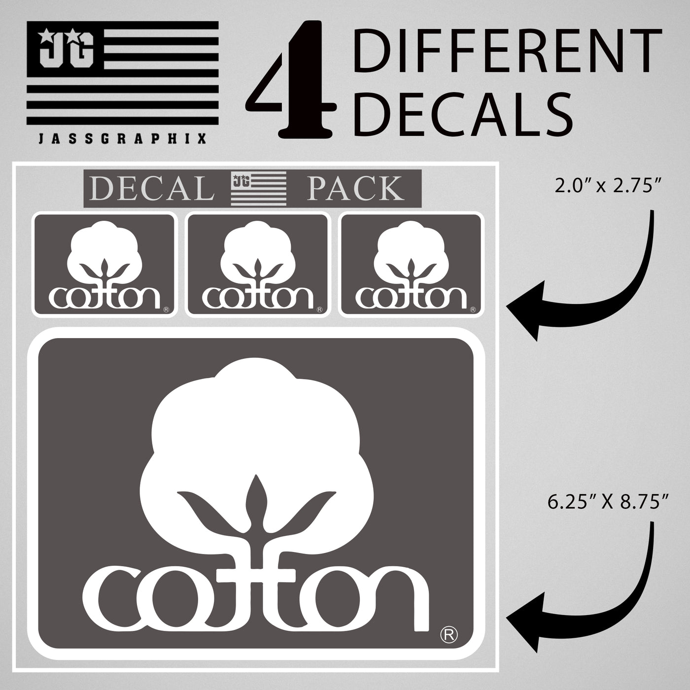 Cotton Decal Gray