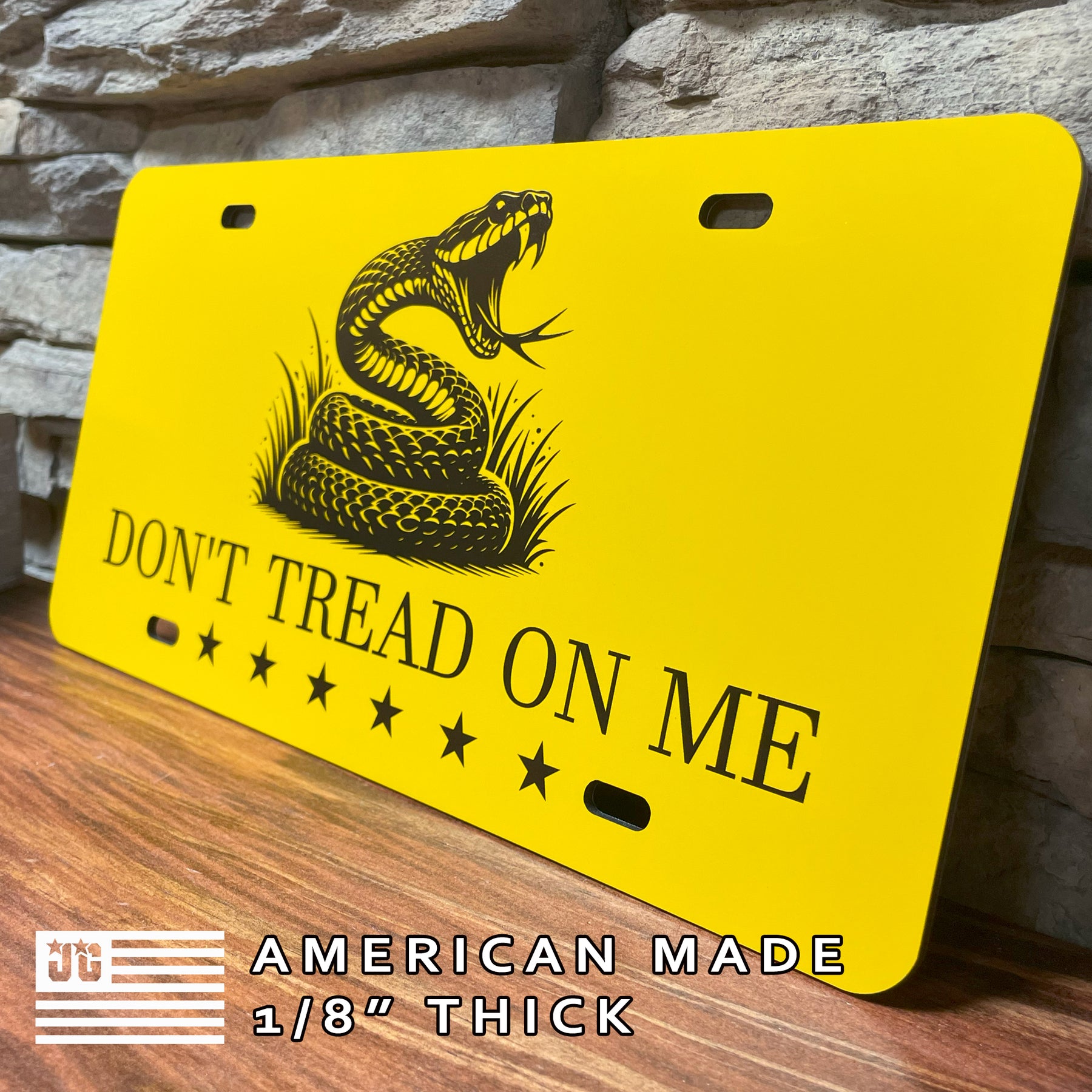 DONT DON'T TREAD ON ME CAR TRUCK TAG LICENSE PLATE METAL LIBERTY - Foto 2