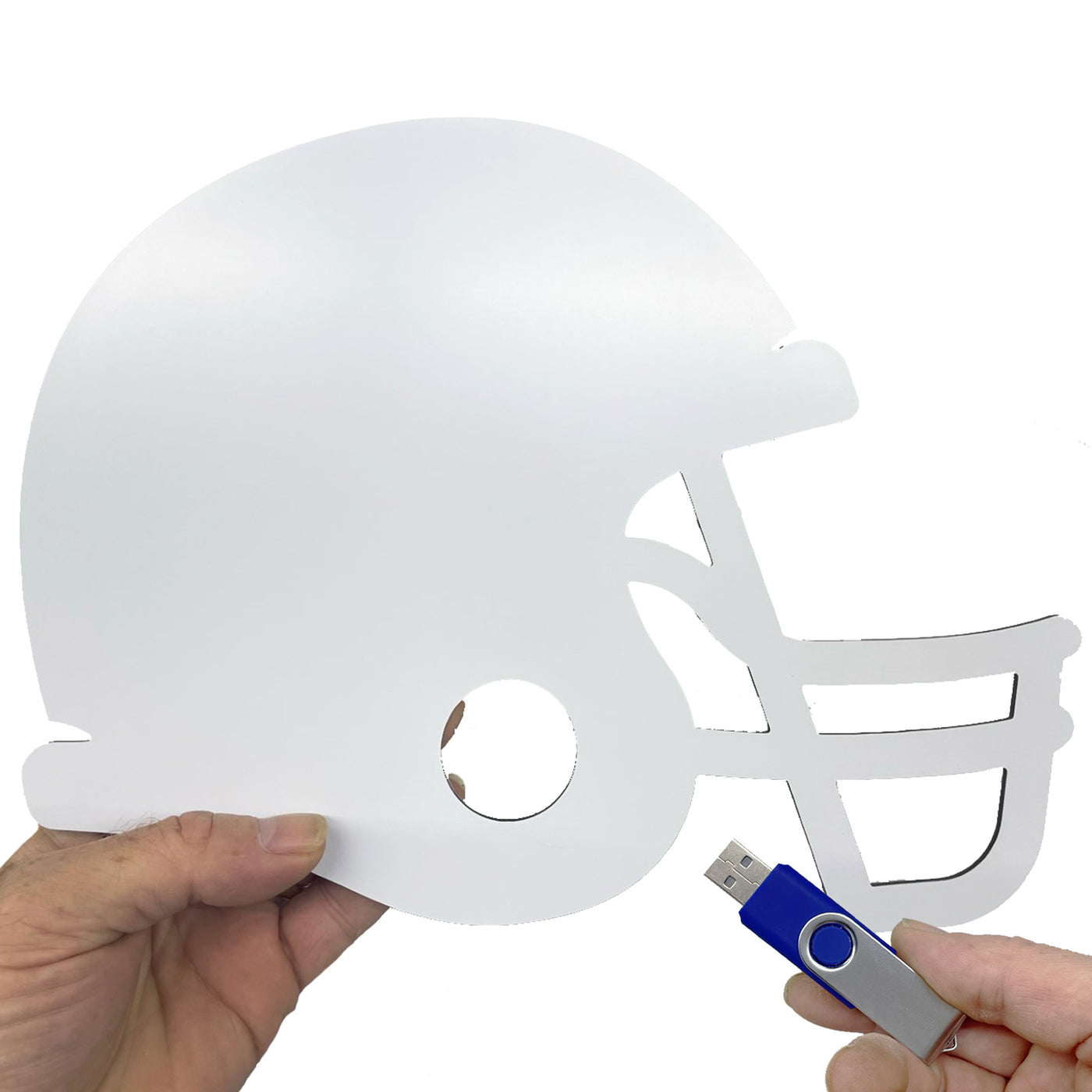 Football Helmet SVG Bundle with Customizable Aluminum Football Helmet Sign Blank with SVG Vinyl Cut File Included - Made in the USA for DIY, Crafters, Sign Making Bundle