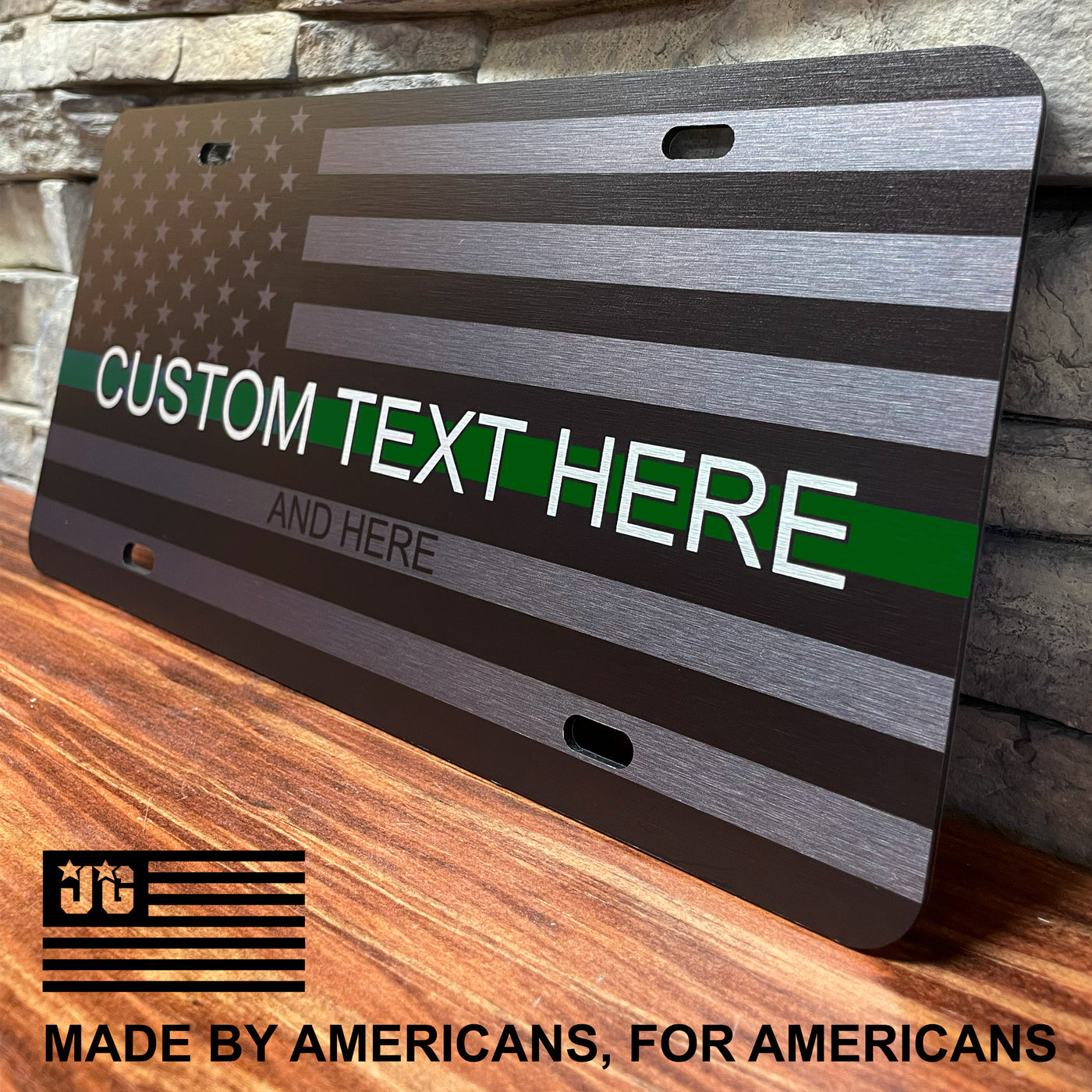 Personalized Tactical American Flag License Plate - Custom Made In the USA