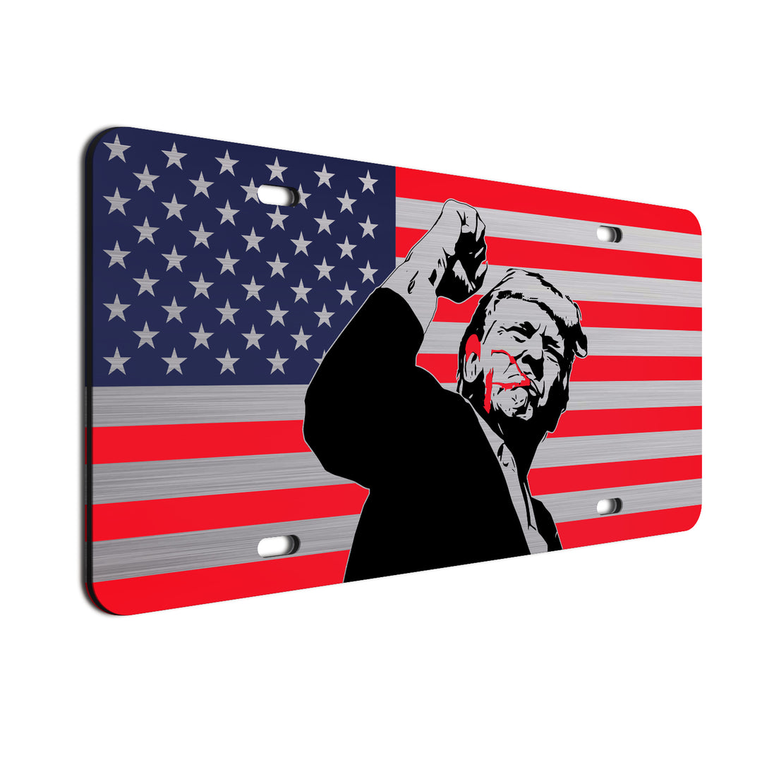 Targa Personalizzata Frontale BLVD "Trump Punisher 2024" – Alluminio Con Bandiera Americana