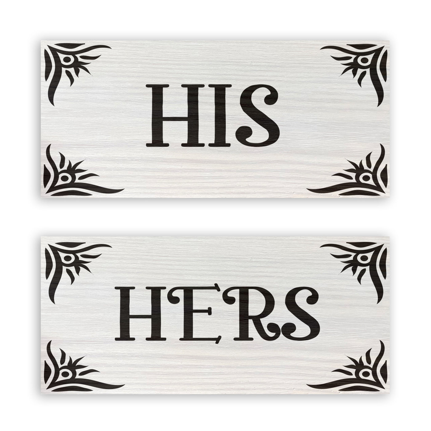 Two Wood Sign His and Her Decor