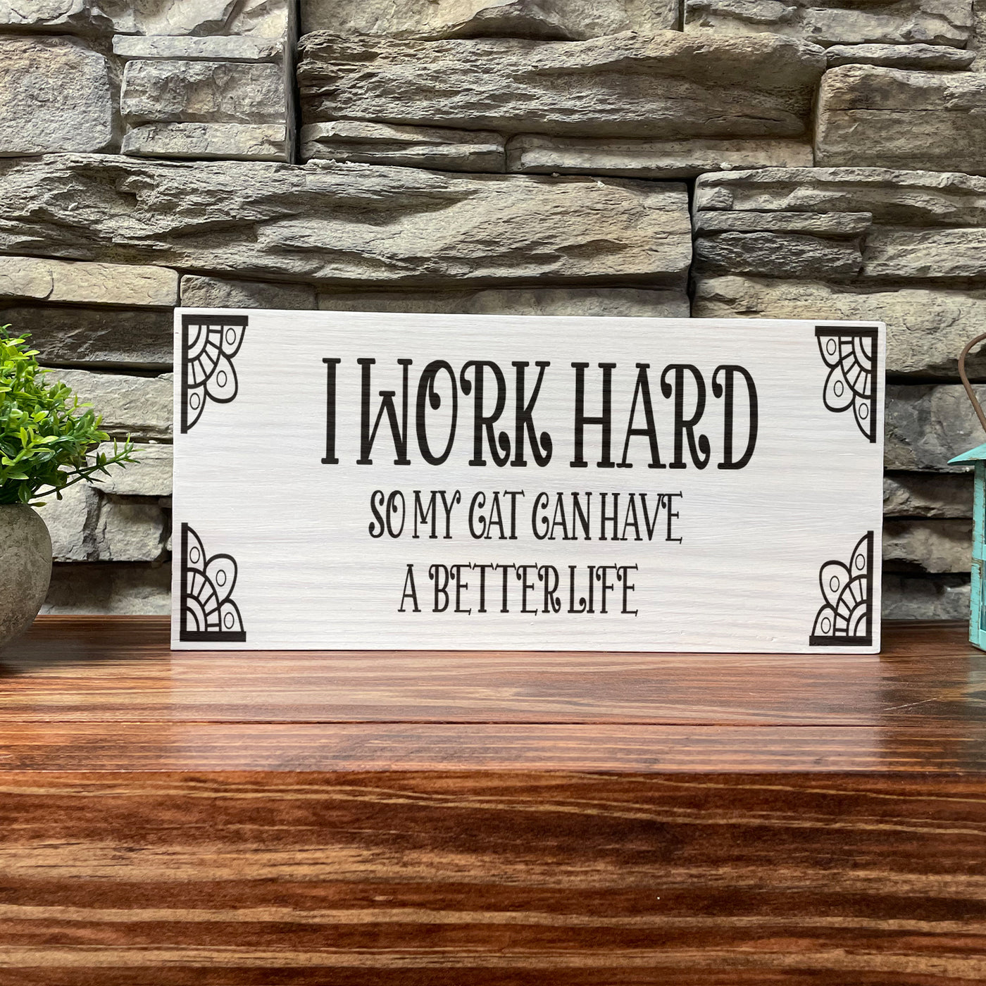 Wood Sign | Family Room Décor | Wall Décor | Gift For Cat Lover