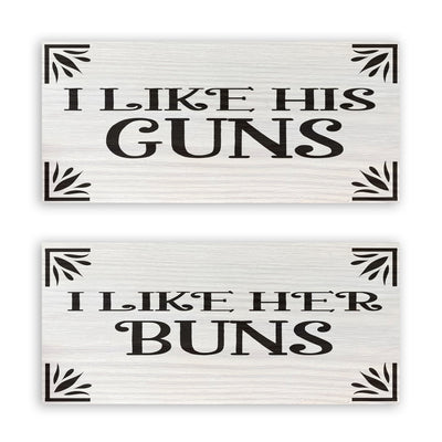I Like His Guns and I Like Her Buns blocks