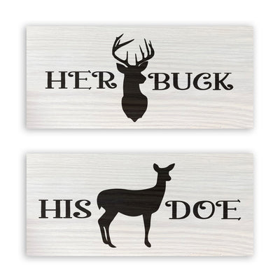 Her Buck and His Doe with deer graphics.