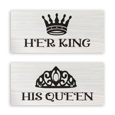 Her King and His Queen blocks with crown graphics