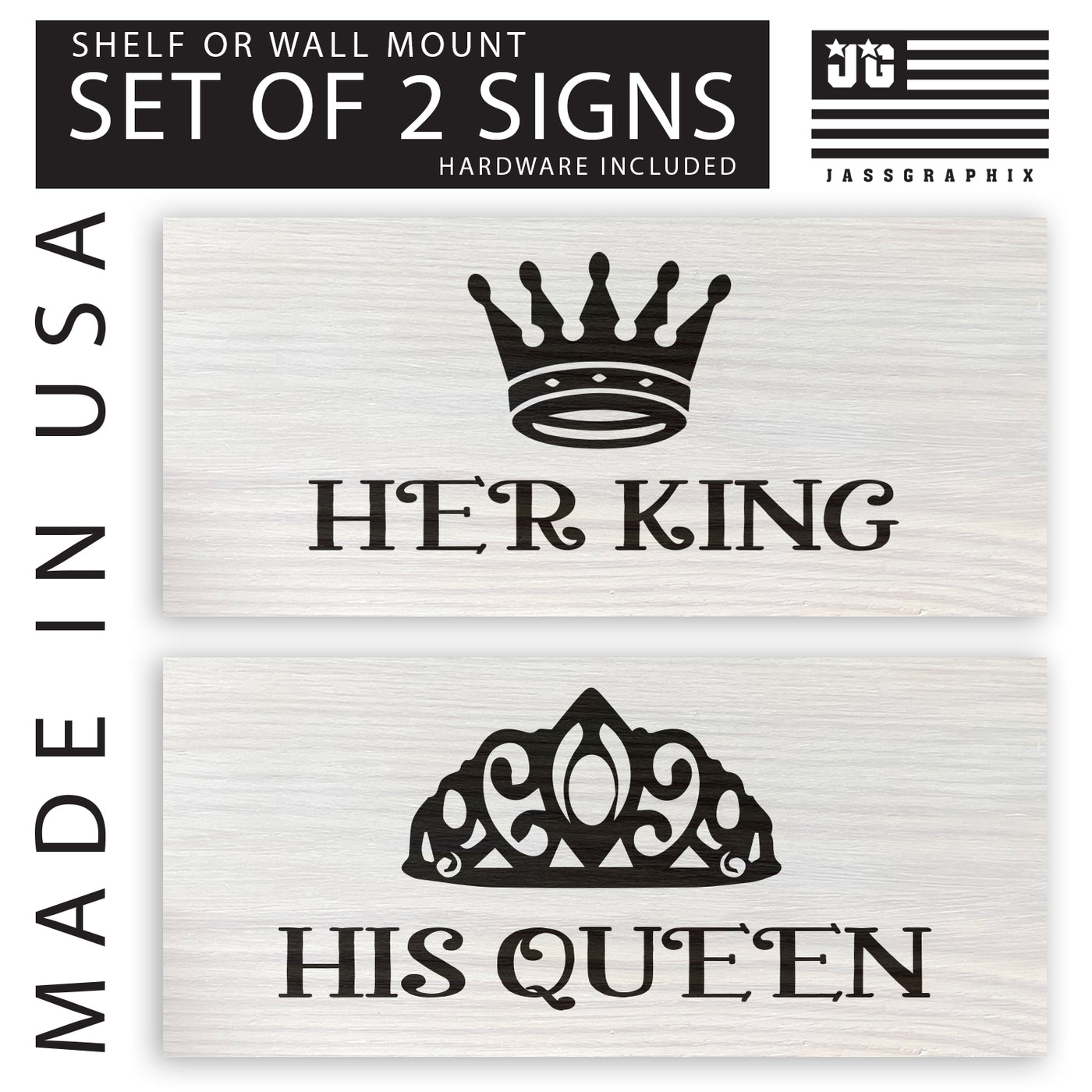 Her King and His Queen two sign graphic