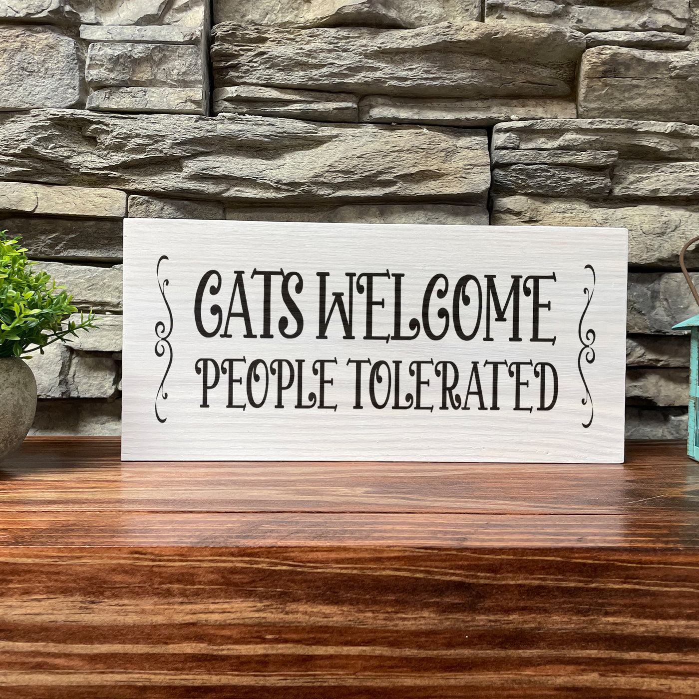 Wood Sign | Family Room Décor | Wall Décor | Gift For Cat Lover