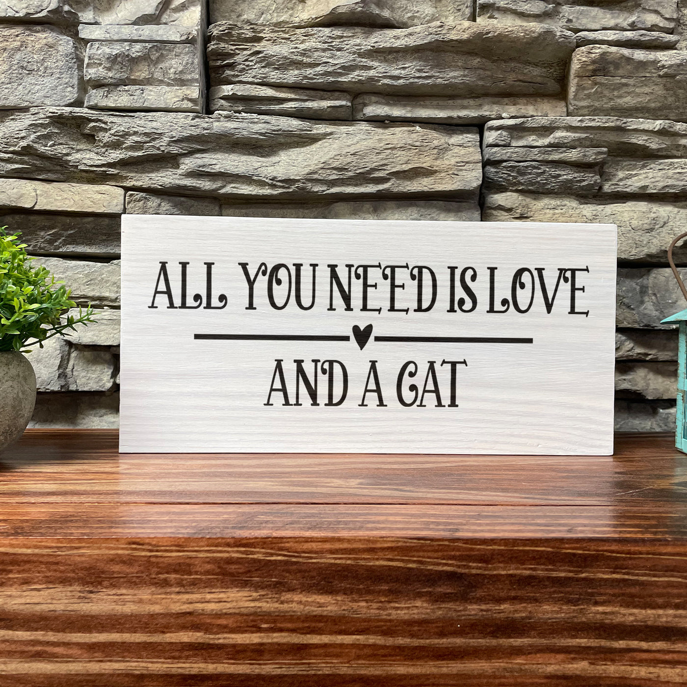 Wood Sign | Family Room Décor | Wall Décor | Gift For Cat Lover