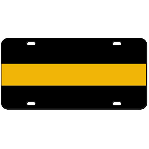 3D Yellow Line License Plate 