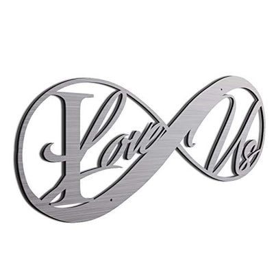 Infinity Love Sign brushed finish