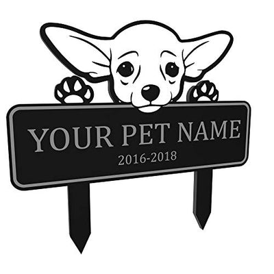 Dog Grave Marker Sign Chihuahua