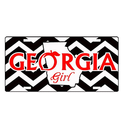 Georiga Girl License Plate White