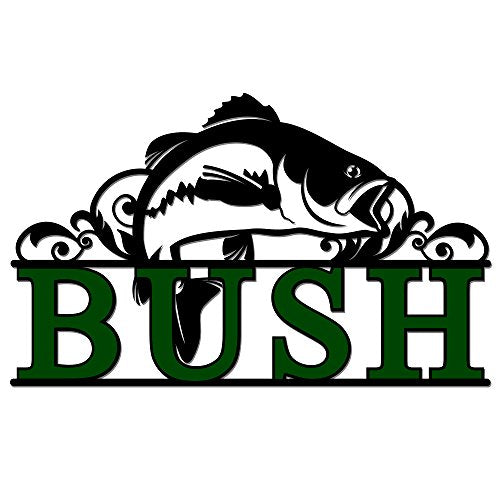 Bass Fish Sign Green