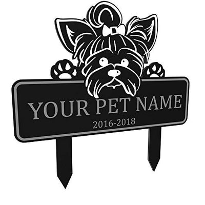 Dog Grave Marker Sign Yorkshire Terrier