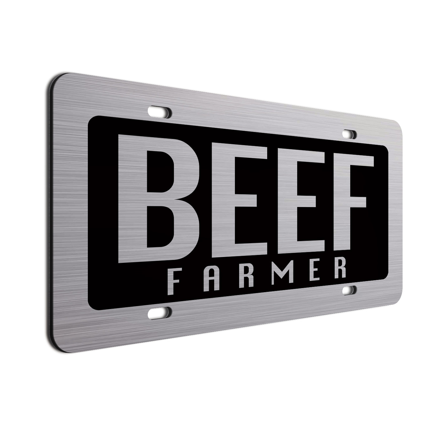  Beef Farmer Car License Plate Black