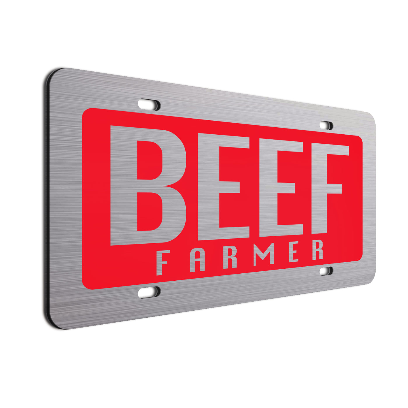 BEEF License Plate: Red
