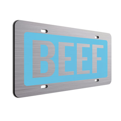 Beef License Plate Baby Blue