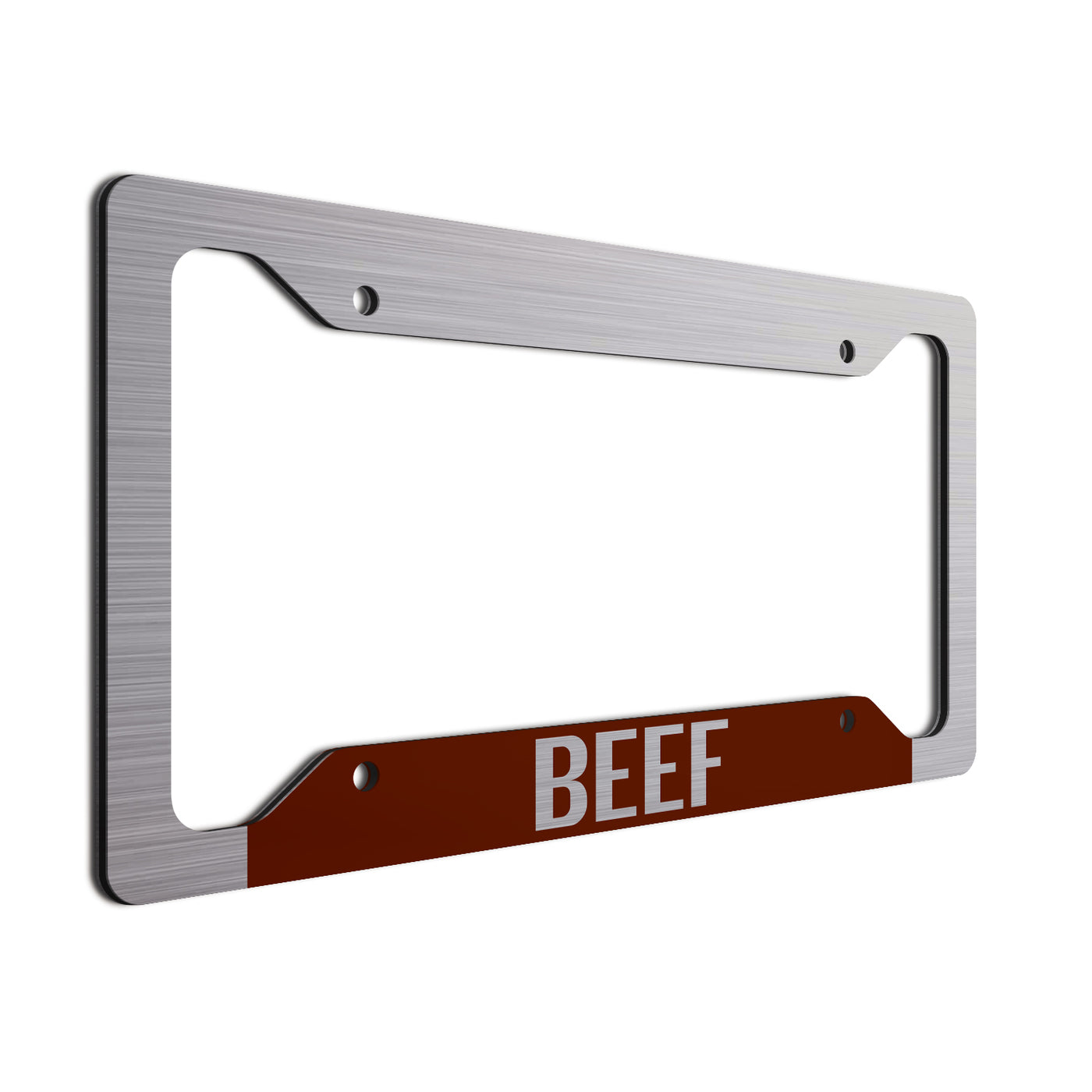 Burgundy tag frame