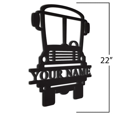  School Bus Sign Black 22 Inch