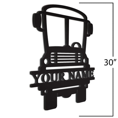  School Bus Sign Black 30 Inch