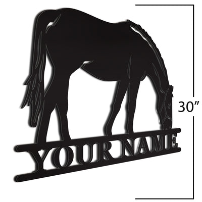 Black Horse Sign 30 Inch